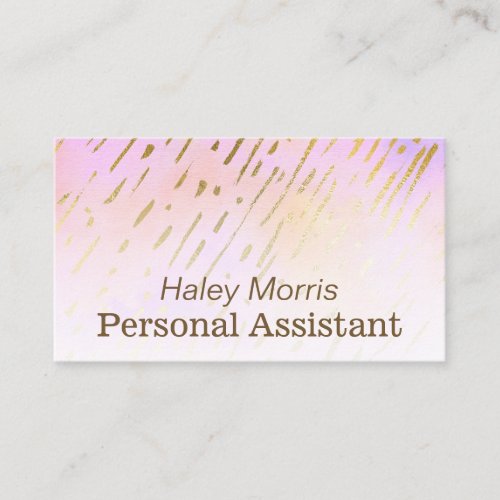 Pastel Pink Freelance Personal Assistant Business Card