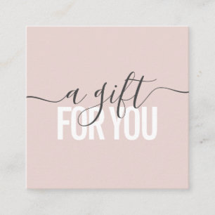 Pastel pink gift certificate beauty salon script