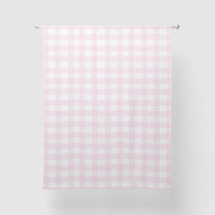 Pastel Pink Gingham Sheer Curtains