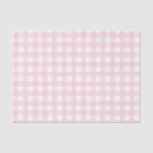 Pastel pink gingham tissue paper