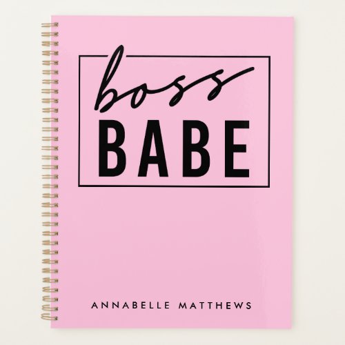 Pastel Pink Girl Boss Babe Business Owner  Planner