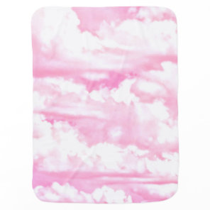 Pastel Pink Girly Clouds Decor Baby Blanket