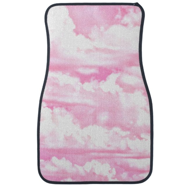 Pastel Pink Girly Clouds Decor Car Floor Mat (Front)