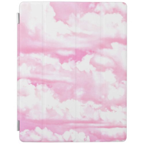 Pastel Pink Girly Clouds Decor iPad Smart Cover