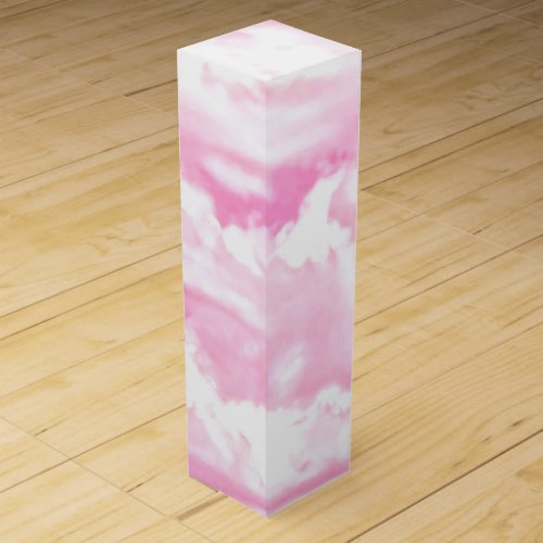 Pastel Pink Girly Clouds Decor Wine Gift Box