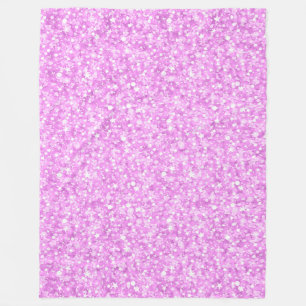 Pastel Pink Glitter And Sparkles Fleece Blanket