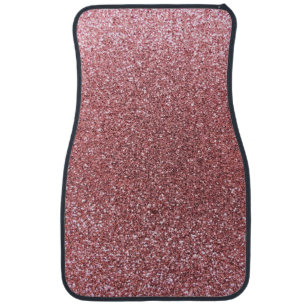 Pastel pink glitter car floor mat
