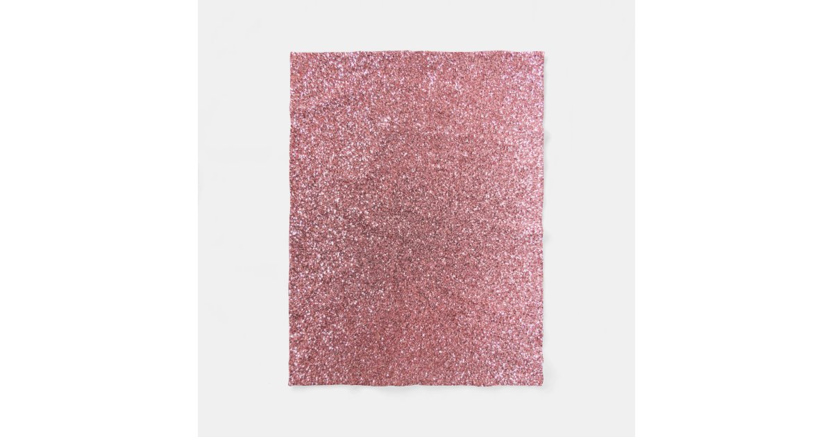 Pastel pink glitter fleece blanket | Zazzle