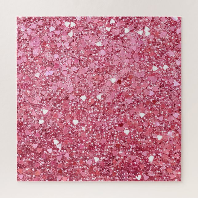 Pastel Pink Glitter Jigsaw Puzzle (Vertical)