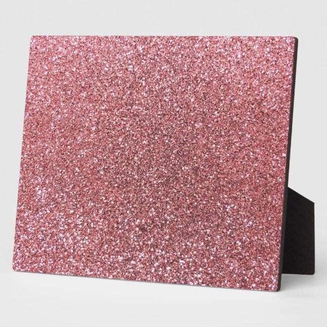 Pastel pink glitter plaque (Side)
