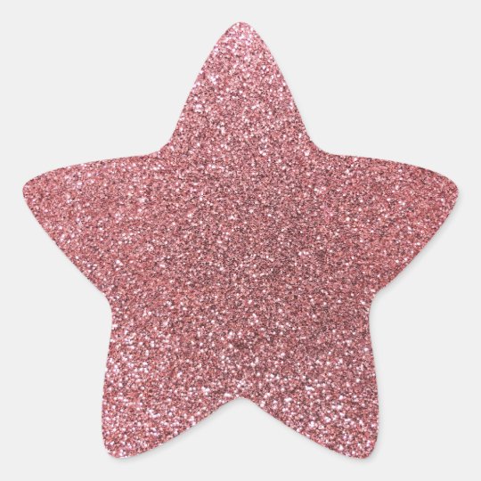 Pastel pink glitter star sticker | Zazzle.com