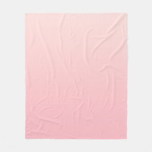 Pastel Pink Gradient Background Fleece Blanket