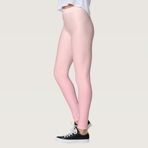 Pastel Pink Gradient Background Leggings