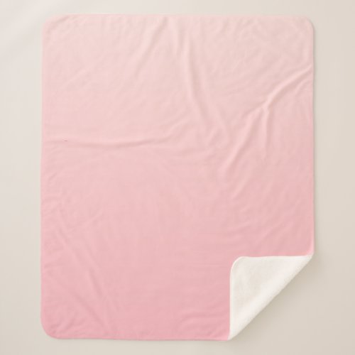 Pastel Pink Gradient Background Sherpa Blanket