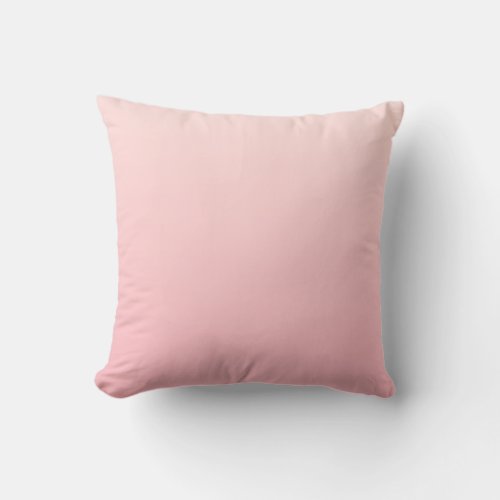 Pastel Pink Gradient Background Throw Pillow