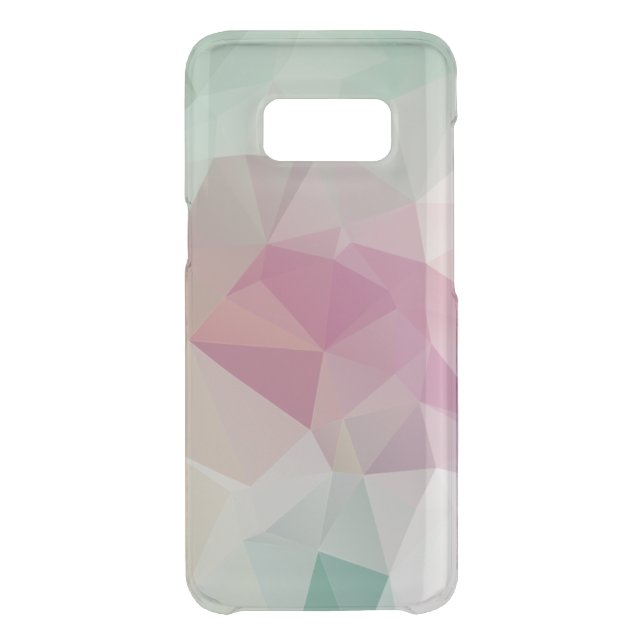 Pastel Pink Green Abstract Pyramid Pattern Art Uncommon Samsung Galaxy Case (Back)