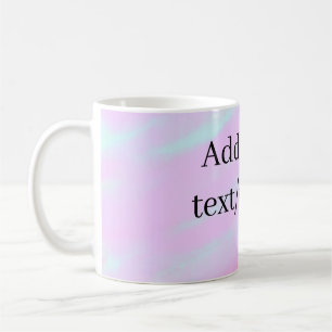 Pastel pink green add photo text watercolor retro coffee mug