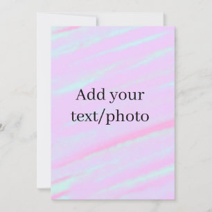Pastel pink green add photo text watercolor retro  invitation