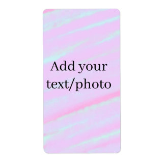 Pastel pink green add photo text watercolor retro  label