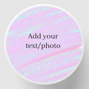 Pastel pink green add photo text watercolor retro  mini candle favors