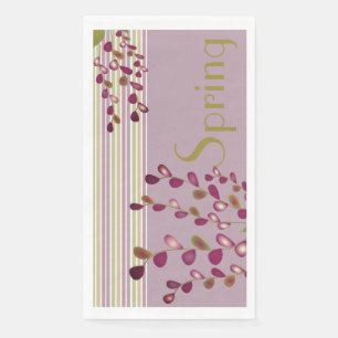 Pastel Pink Green and Mauve Artsy Paper Guest Towels