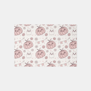 Pastel Pink Halloween Seamless Pattern (2) Outdoor Rug