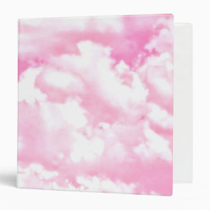 Pastel Pink Happy Clouds Decoration Binder