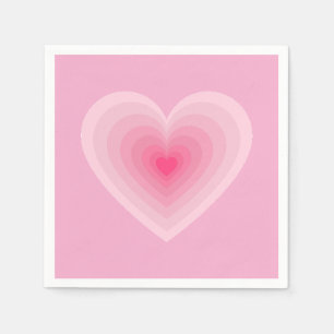 Pastel Pink Heart Design – Modern Love Symbol Napkins