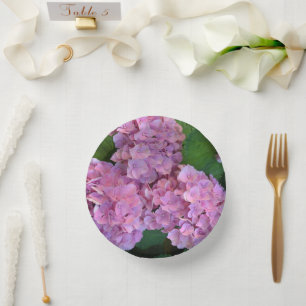 Pastel pink Hortensia hydrangea flowers Paper Bowls