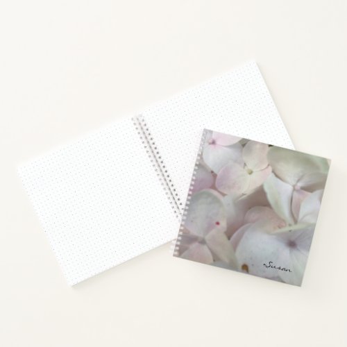 Pastel Pink Hydrangea Blossoms Bullet Journal 