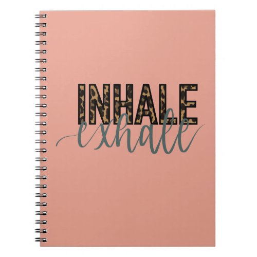 Pastel Pink Inhale Exhale Notebook