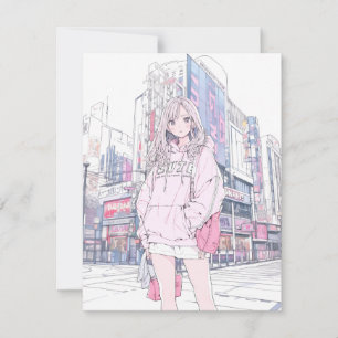 Pastel Pink JK   Sushi Girl Generative AI for Icon Invitation