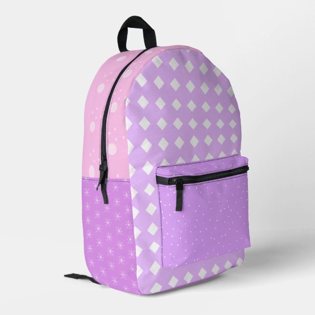 Pastel pink lavender aesthetic Backpack (Back Corner Left)