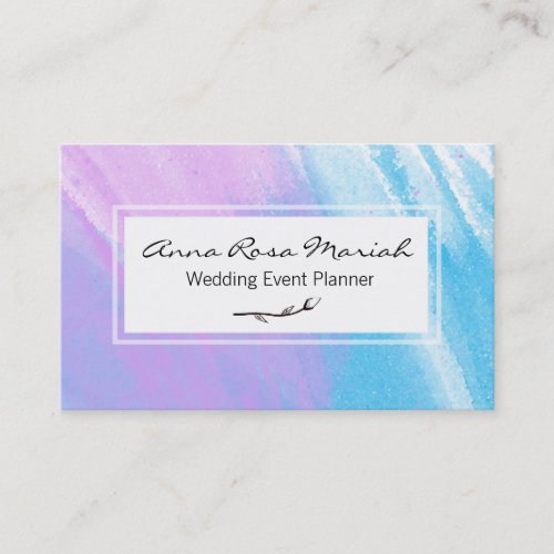  Pastel Pink Lavender Rosebud Watercolor Pretty Business Card