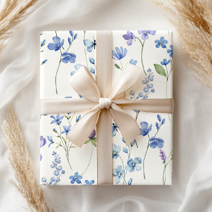 Pastel Pink Lavender Spring Floral Wrapping Paper