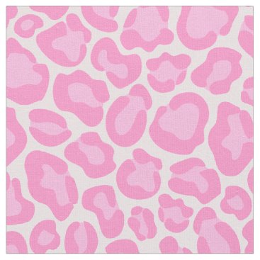 Pastel Pink Leopard Animal Print Pattern Fabric