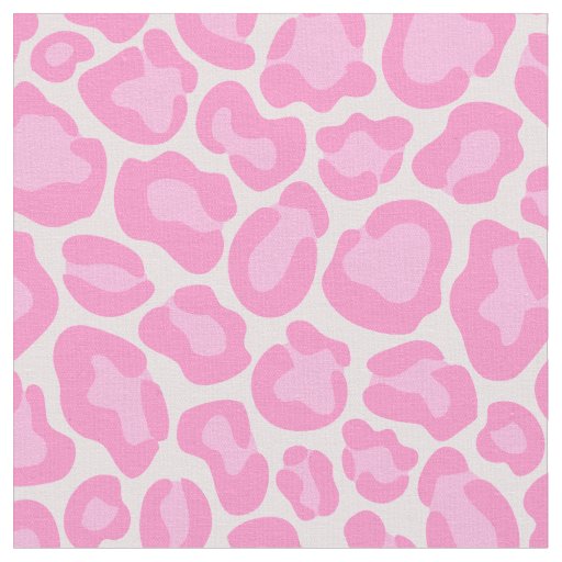 Pastel Pink Leopard Animal Print Pattern Fabric | Zazzle