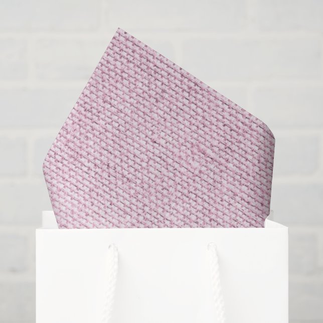 Pastel Pink Linen Royal Crown Princess Chic Fun Tissue Paper (Gift Bag)