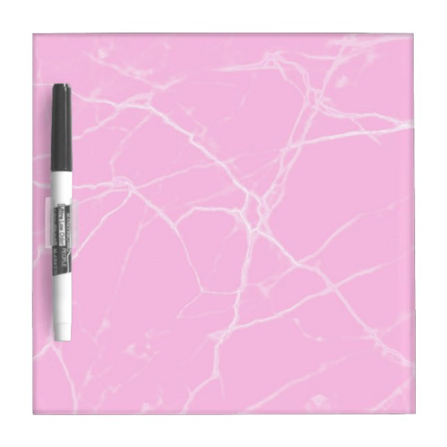 pastel pink marble look dry erase board (Front)