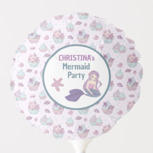 Pastel Pink Mermaid Birthday Party Sea theme Balloon
