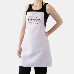 Pastel Pink Monogram Apron – Minimalist Design