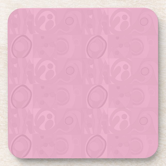 Pastel Pink Mother's Day Collection Beverage Coaster (Front)
