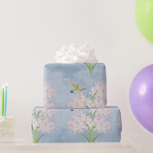 Pastel Pink Orchids Floral Wrapping Paper