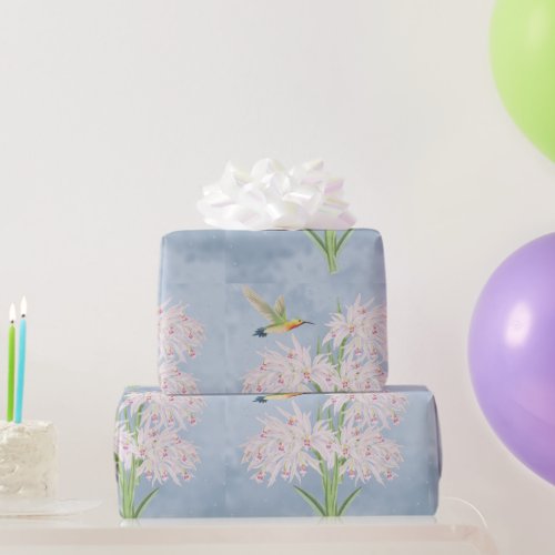 Pastel Pink Orchids Floral  Wrapping Paper