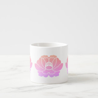 pastel pink peony espresso cup