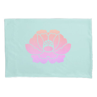 pastel pink peony flower pillow case