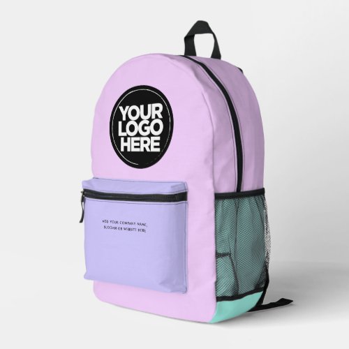 Pastel pink  Personalized Corporate Logo and Text Printed Backpack