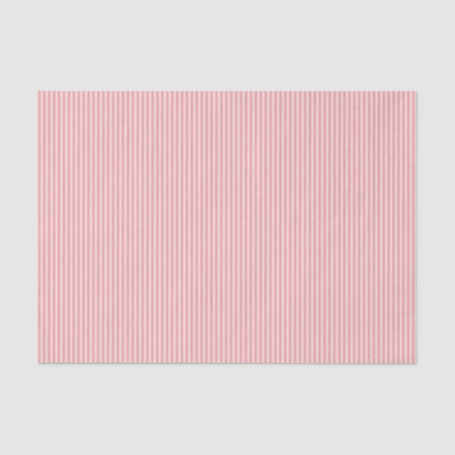 Pastel Pink Pinstripes Tissue Paper (Front)