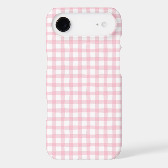 Pastel Pink Plaid – Soft Aesthetic Seamless  Case-Mate iPhone Case (Back)