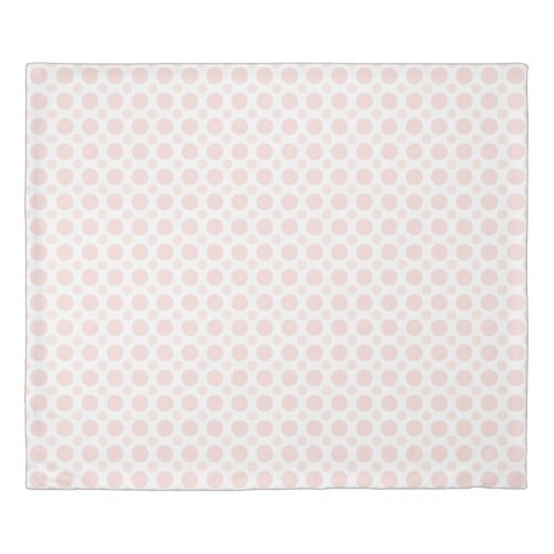 Pastel Pink Polka Dot Light Blush Pink and White Duvet Cover